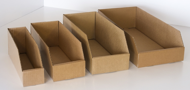 Cajas Gavetas de cartón apilables y plastificadas. Ideal para estanterías